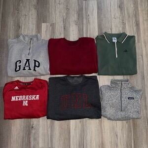 Men’s vintage crewnecks and 1/4 zips
